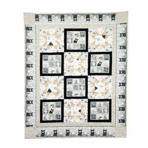 Children's quilt featuring a variety of animals