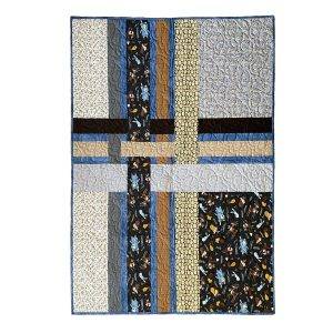 The back fabrics of our Woodland Friends animal themed children's quilt