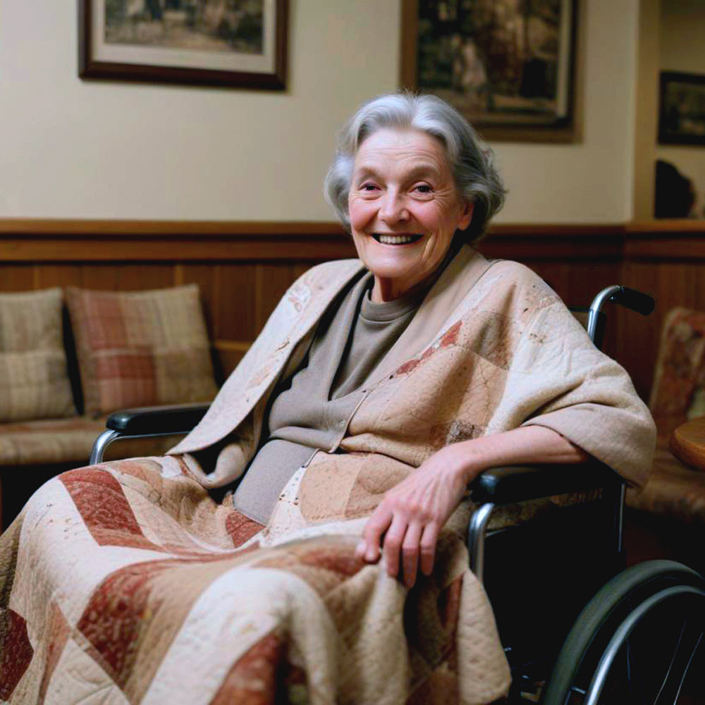 Lap and throw quilt for family in assisted living
